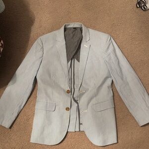 Crewcuts Blue and White Striped Kids Blazer